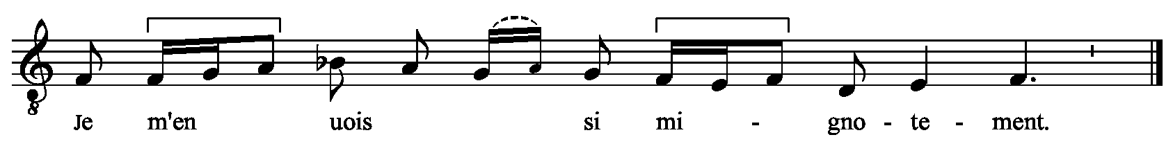 Refrain musical notation